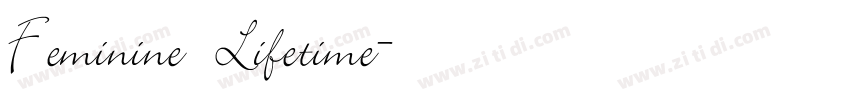 Feminine Lifetime字体转换